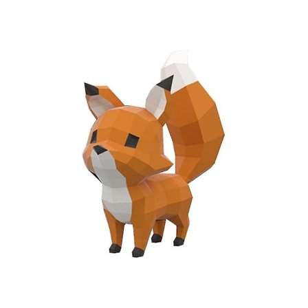 Cute Fox Animal Paper Models 3D Puzzle DIY Art Paper