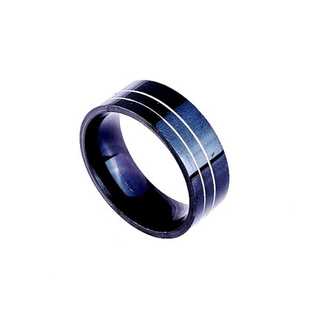 Rostfritt stål ring SVART