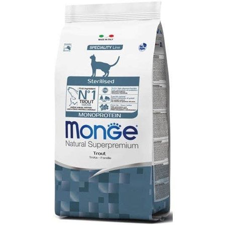Monge Trota Monoprotein Cibo Secco Gatti Adulti Sterilizzati