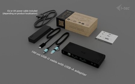 I-TEC UNIVERSAL DUAL 4K DOCK PD 85W INCL. USB-C CHARGER 100W ACCS