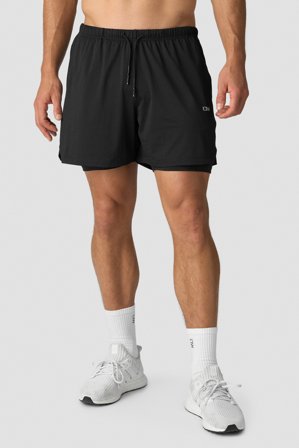 ICANIWILL - Stride 2-in-1 Shorts Black - Shortsit - Miehet - Treenivaatteet ICIW:ltä