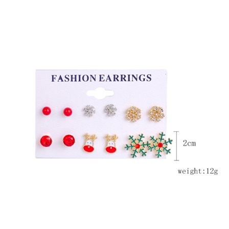 6pcs Jul örhängen studs Earrings