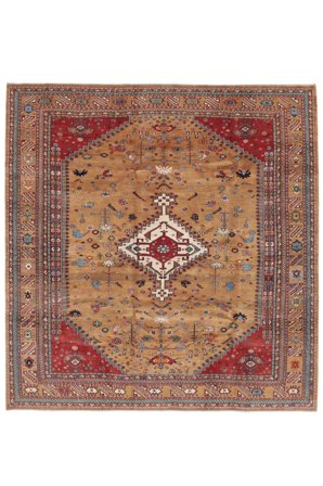 Hand Knotted Persian Gabbeh Kashkooli Rug 250X262 Brown/Dark Red