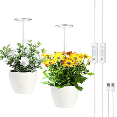 Plant Grow Light LED Fuld Spektrum Indendørs Justerbar 2 Pak