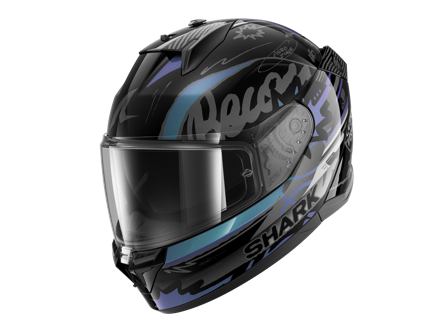 Helhjelm Shark D-Skwal 3 Streetrush Svart/Grønn/Krom M