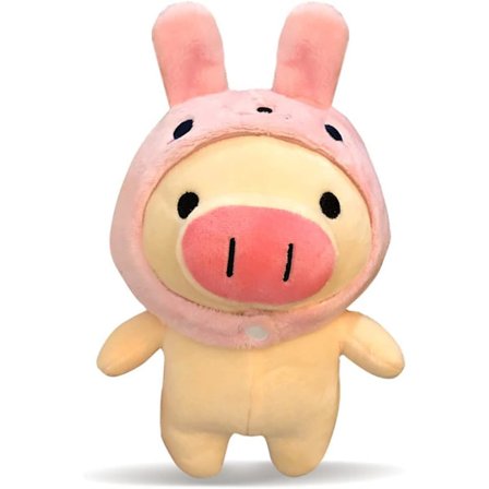 Creative Plysh Pig Pig Gosedjur Cosplay Leksaker Söt liten i en hatt Kudde Djurkuddar Anime Comfort Doll23CM (Rosa)