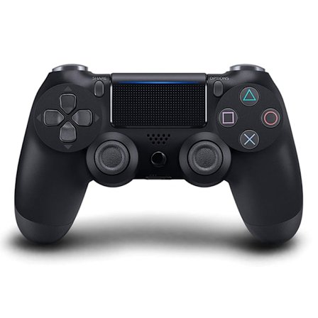Sort trådløs controller kompatibel med PlayStation 4 med vibration, inkluderer USB-ladekabel - Ergonomisk design til gaming
