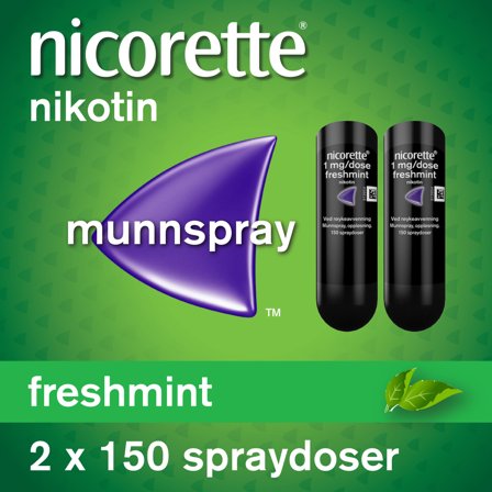 Nicorette 1mg/dose munnspray freshmint 2x150 doser