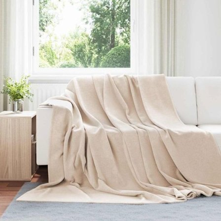 Överdrag - täcke - pläd Vidaxl Beige 240 x 270 cm Toison