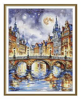 Stickpackung Bild Nachtlichter der Stadt