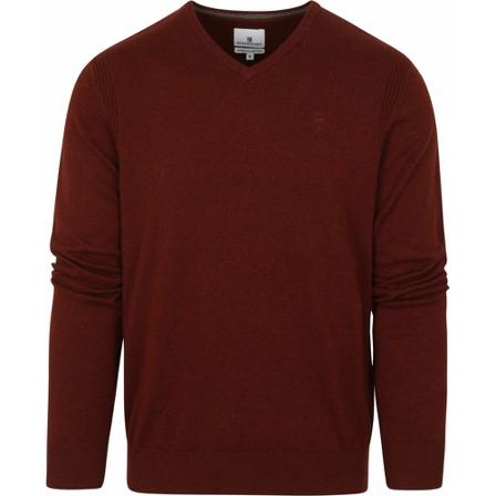State of Art, V-neck Knitwear Bruin, Heren, Maat:M,Katoen