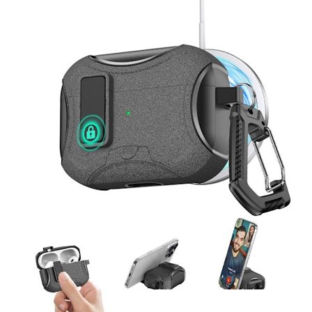 iPhone AirPods 3. generasjon, Flip-top øretelefonetui, stativ øretelefonetui, grå