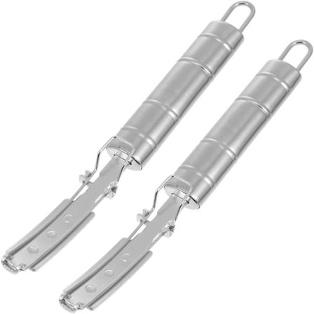 Gris Hårfjerningsværktøj Rustfrit Stål Gris Hårskraber Dyrehår Barberingsværktøj Køkken Gadget Værktøj (2 stk, sølv) (FMY)