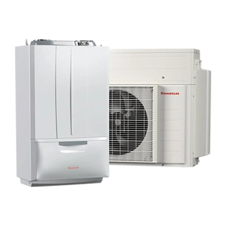 Sistema ibrido pompa di calore integrata con caldaia a condensazione Immergas Victrix Hybrid GPL 4 kW