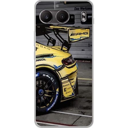 Yhteensopiva Puhelinkuori OnePlus Nord 4 Mercedes AMG juliste urheiluauto kilpa-auto keltainen muotoilu ylellisyys saksalainen merkki moottoriurheilu