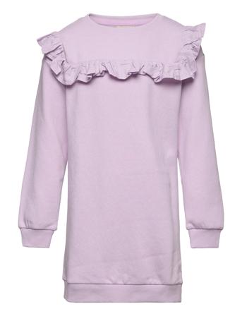 Kogofelia L/S Frill Dress Bo Swt Purple Kids Only