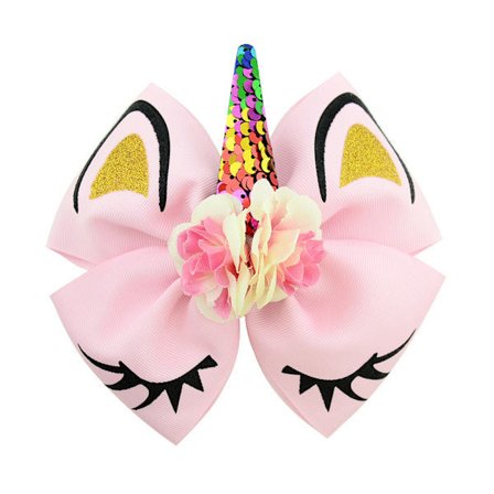 Enhjørning Alligator Hårspænder med Glitterrosetter til Piger Børn Teenagere[JUN]