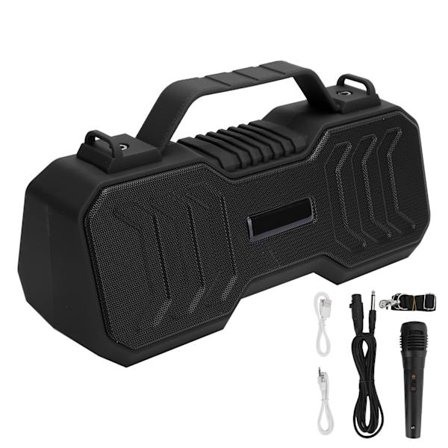 Bärbar Bluetooth-högtalare med kraftfull subwoofer och mikrofon för utomhusmusik