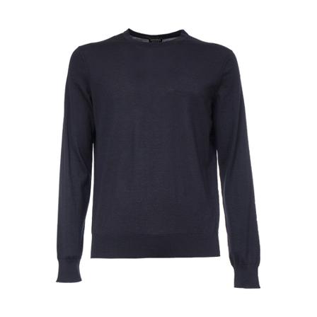 Ermenegildo Zegna, Round-neck Knitwear Blauw, Heren, Maat:M