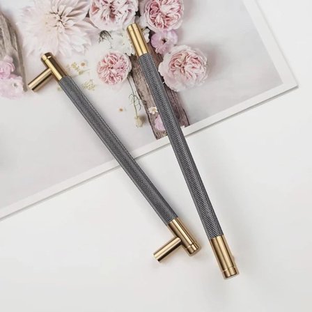 【xj】6-pack Moderna Guldskåpshandtag 192mm Hålavstånd Köksdörrhandtag Vintage Draghandtag för Köksluckor, Byrå, Garderob (Gyllengrå)