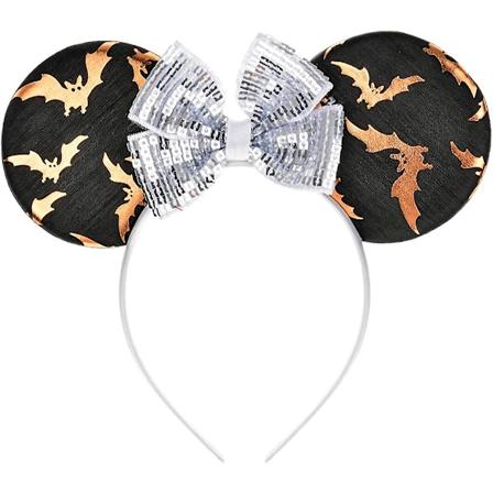Svart Musøre Hodebånd Mm Glitter Hårbånd Kvinner Sommerfugl Sekvens Kostyme Hårspenne Fest Ferie Park Tilbehør