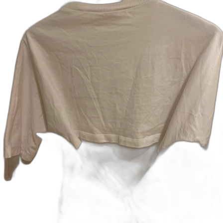 Vit croppad topp med knyt från Nelly