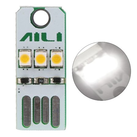 Bärbara nattlampor Campingutrustning USB Power 3x LED-pärlor Light Low Power