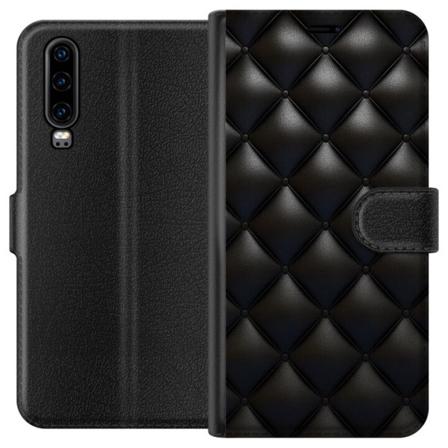 Huawei P30 Tegnebogsetui Læder Sort