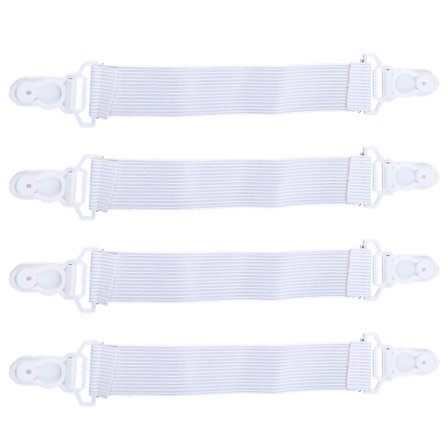 4 Stk Sengetøj Elastisk Gripper Clip Strap Fastener Madras Cover Holder Grips