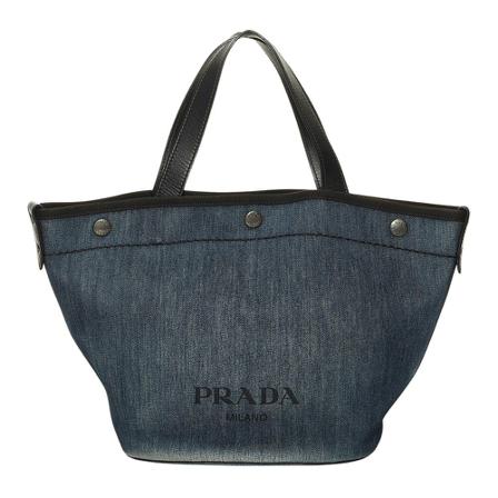 Prada Vintage, Pre-owned Tote Bags Blauw, Dames, Maat:ONE Size