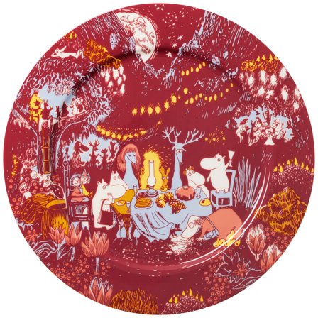 Arabia Mummi Festlige Stunder serveringsfat, 30 cm' - 'Rød