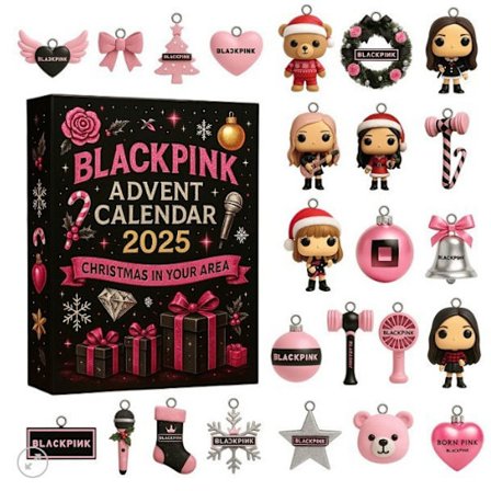 Adventskalender 2025 Blind Box Juletrepynt Blackpink Akryl Anheng [GKS]