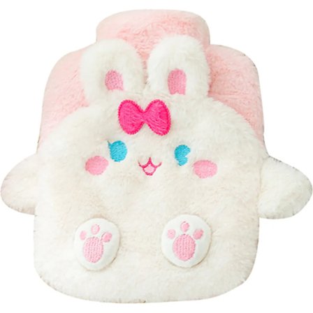 Varmtvannsflaske plysj varmtvannsflaske med lokk fluffy pels varmtvannsflaske for kvinner menn, (Stil: Stil 1)