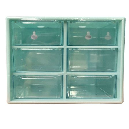 Opbevaringsboks med flere rum. Multifunktionelt bordur i plastik