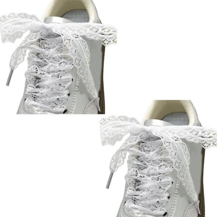 1 par elegante blondeskolisser for joggesko og fritidssko, 3 cm brede