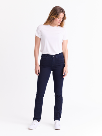 MATCH - Roma straight bukse - Marie Philippe - Str. XXL30 - Dame - Bukser & Jeans - Blå - 66% Bomull, 30% Polyester og 4% Elastan