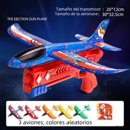 Udendørs Sportslegetøj til Børn, Skumflyver med Affyringspistol, Inkluderer 3 Fly