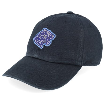 Kiddo Cap - Kids Toddler Blue Tiger Patch Black Dad Cap Unconstructed Black Cap - @ Hatstore