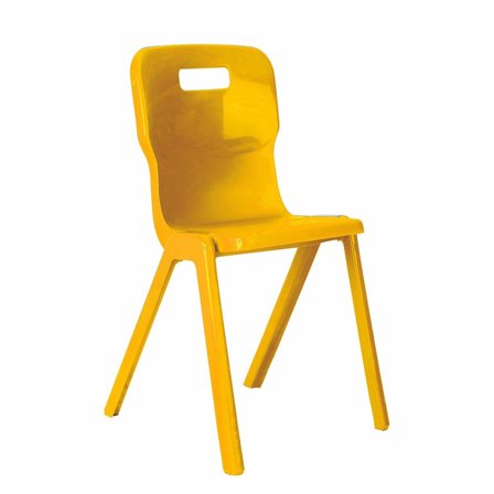 All-in-one plastic chair TITAN, H 460 mm, yellow