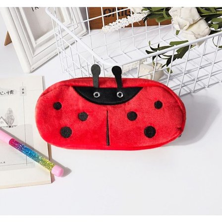 Sød plys penalhus tegneserie penalhus dyr børn grundskole elev skrivebords taske kreativ gave skrivebordsskuffe