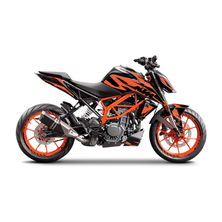 Stickerbeschermingset Bagoros Inferno Oranje - KTM 390 Duke 2017-2023