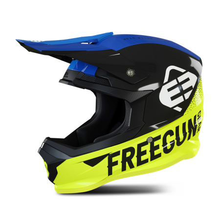 Casco Cross Freegun XP4 Attack Giallo Neon 2XL