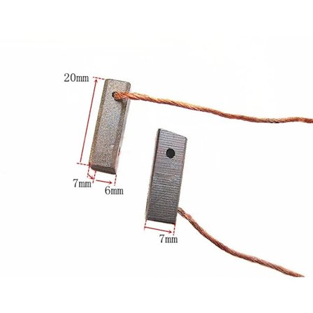 DC motor kullbørste Kullbørster for bilvarmer vifte Luftvifte (6*7*20mm)