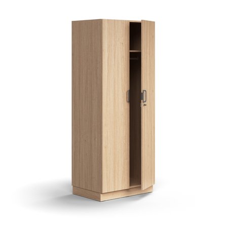 Kleiderschrank QBUS, abschließbar, 2025x800x570 mm, Eiche