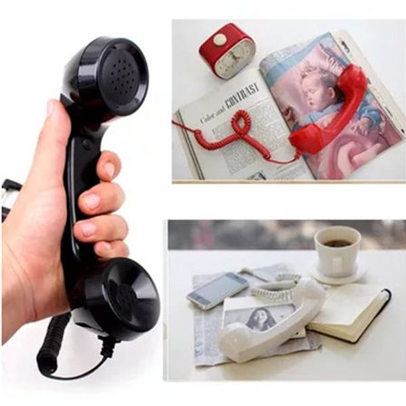 Matkapuhelimen luuri puhelin ulkoinen mikrofoni retro