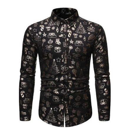 Juleskjorte herre langermet skjorte for fest