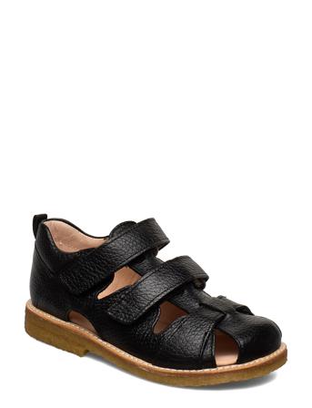 Sandals - Flat - Closed Toe - Shoes Summer Shoes Sandals Svart ANGULUS