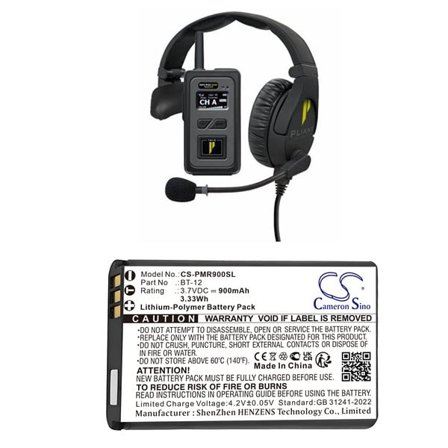 Høyttalerbatteri for Pliant MicroCom XR, MicroCom XR900 alt-i-ett-hodesett