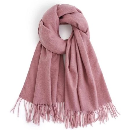 Cashmere-lignende sjal til kvinder, langt frynsesjal, dame-wrapsjal