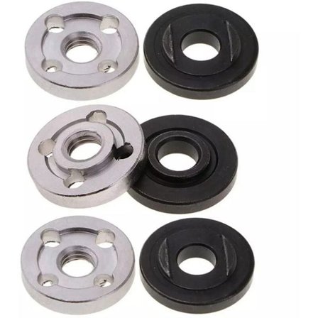 6 st Serie Låsmuttrar Fläns för 9523 Vinkelslip Inre Yttre Mutter 2 Specifikationer - Tandlös, Tandad